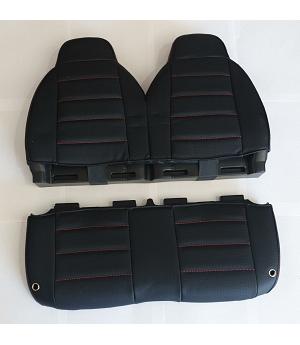 VENTA ASIENTO POLIPIEL PARA COCHE ELÉCTRICO INFANTIL MERCEDES GLC63 2 PLAZAS Y 4 MOTORES COLOR NEGRO - INDALPZ00812